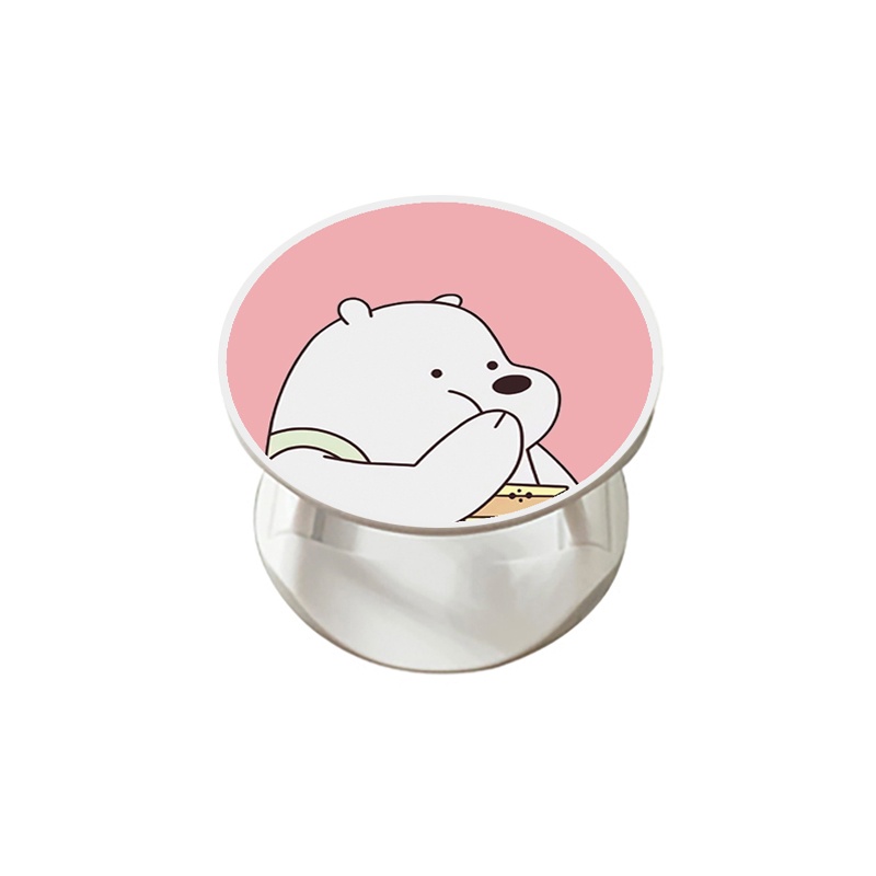 Giá đỡ điện thoại in hình gấu trắng hoạt hình dễ thương