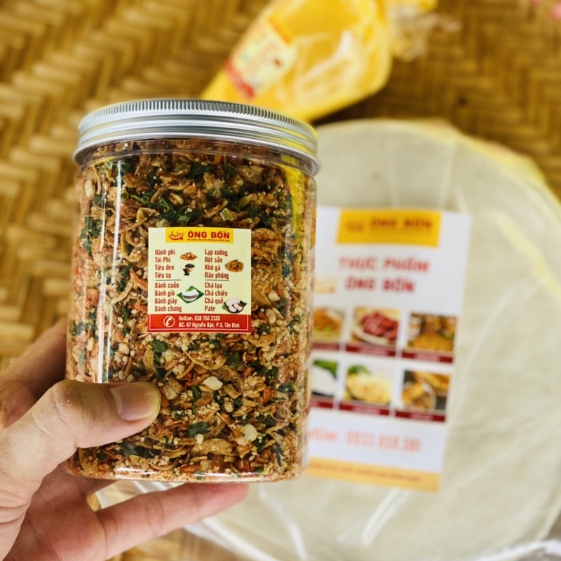 Bánh Tráng Phơi Sương(500g) + Muối Tôm Hành Phi(hũ 300g) + Quà Tặng