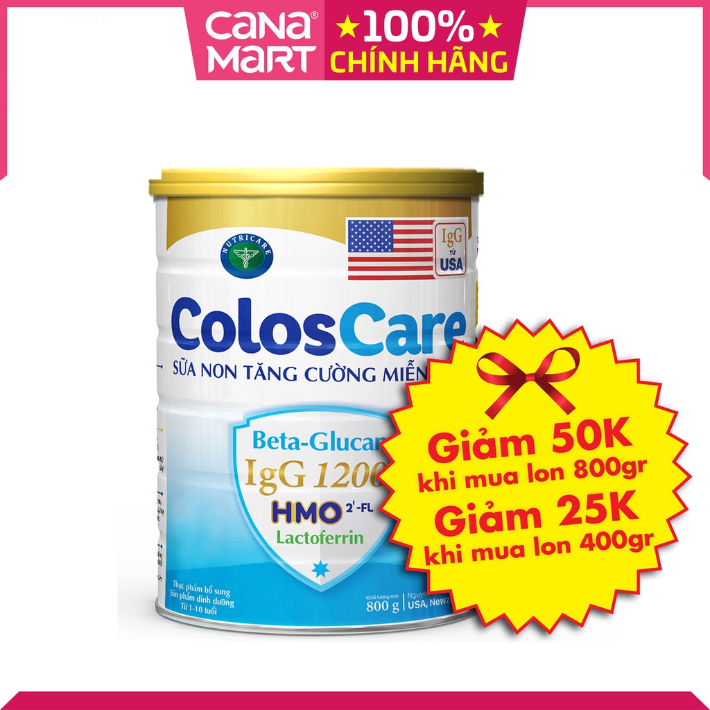 Sữa non Nutricare ColosCare 1+ tăng cường hệ miễn dịch (800g)