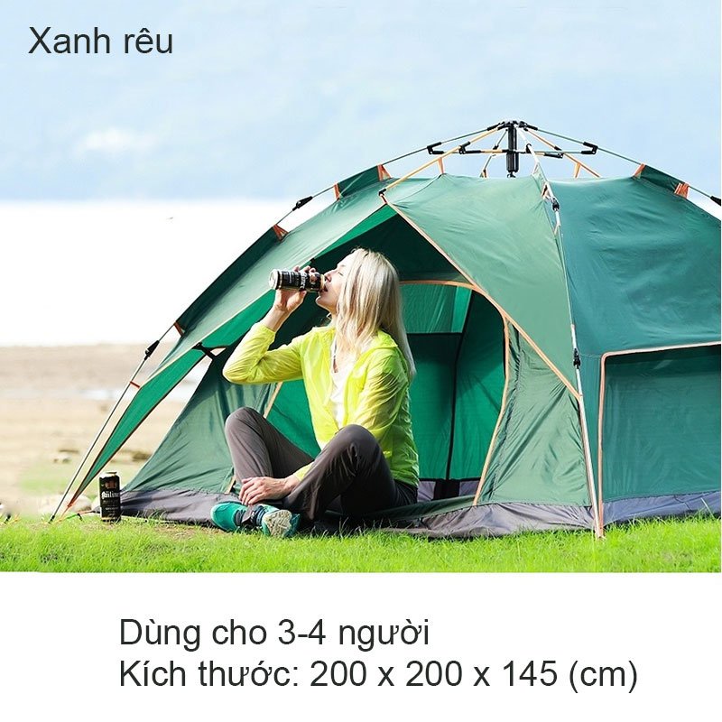 Lều cắm trại tự động lều phượt du lịch tự bung dành cho 3-4 người  TT 9028