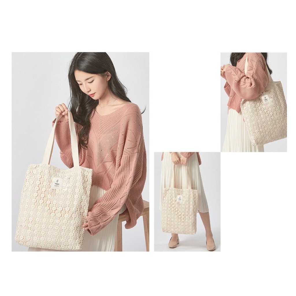 Túi ren đeo vai thời trang Addedit Lace Janet Eco Bag