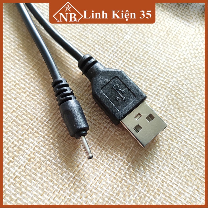 Dây cáp sạc máy rửa mặt LACO LUXURY chân USB 5VDC To DC 2.0 mm dùng sạc đa năng, sạc nguồn điện thoại chân kim