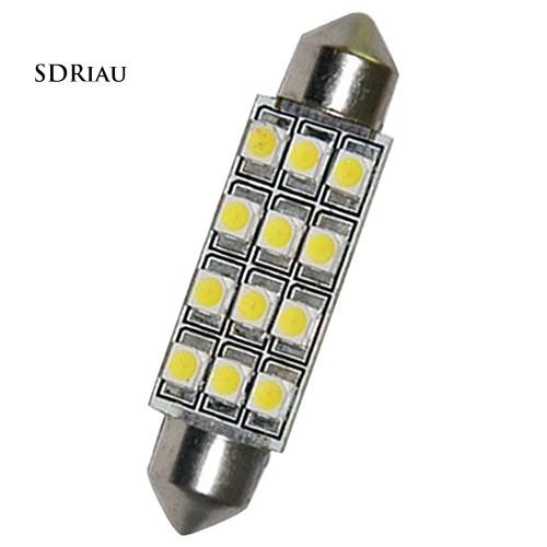 Bộ 2 bóng đèn LED SMD-3528 12 bóng ánh sáng trắng chất lượng cao