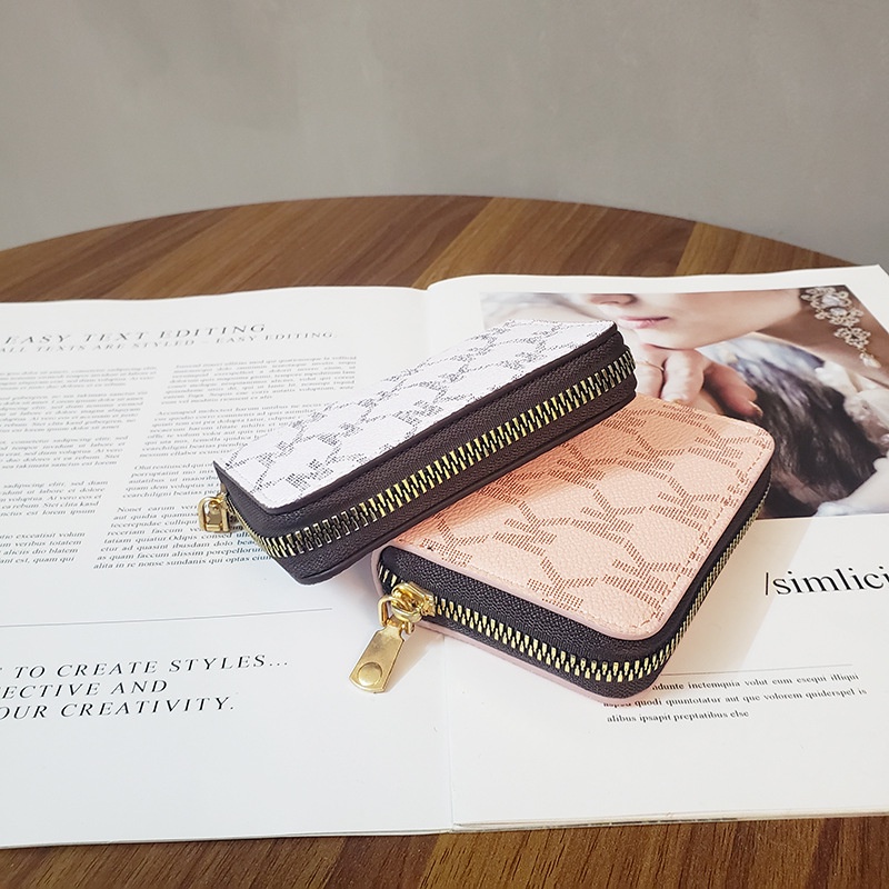 Ví Đựng Thẻ Phối Khóa Kéo Thời Trang Dành Cho Nữ