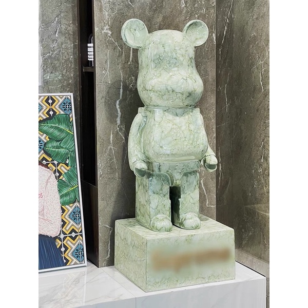 Tượng Bearbrick 1000% BE@RBRICK 50 cm loang màu tượng gấu trang trí màu