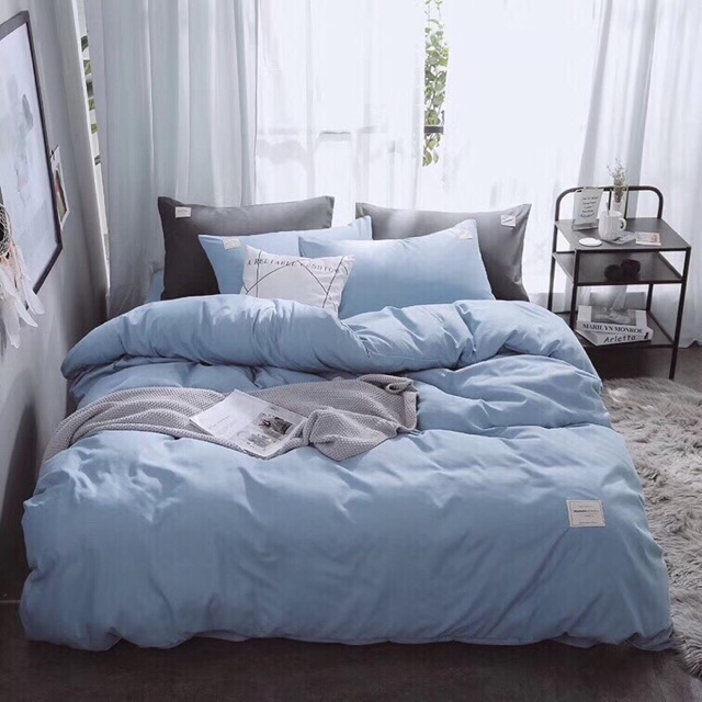 Chăn ga gối Cotton Đũi cao cấp (Cotton TiCi)❤️miễn phí bo chun❤️