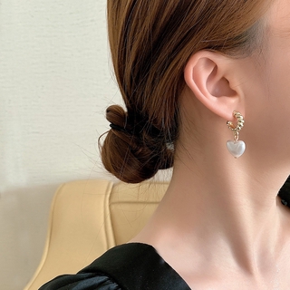  Khuyên Tai Hình Trái Tim Đính Đá Phối Ngọc Trai Thời Trang F490