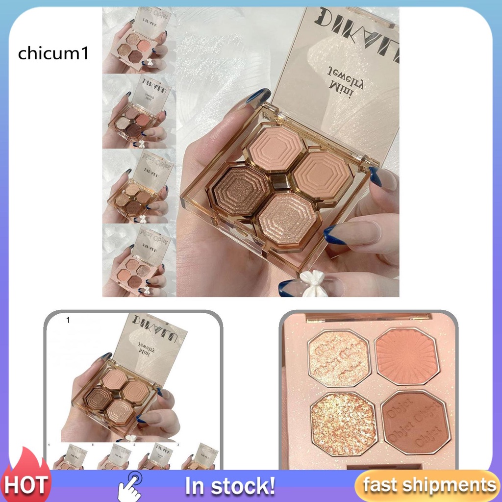 [Hàng mới về] Bảng phấn mắt CC 4 màu sắc tố cao màu sắc rực rỡ dành cho nữ