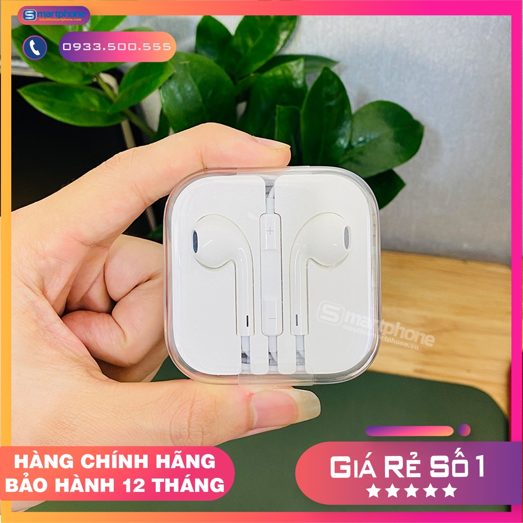 Tai nghe dây đầu 3.5mm dành cho iP 5/5s/6/6s Plus hàng zin bóc hộp - Bảo hành 12 tháng lỗi 1 đổi 1
