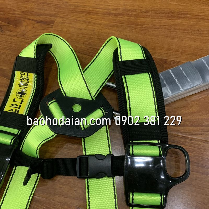Dây an toàn bán thân 1 móc nhôm dây thừng giảm sốc Hàn Quốc có túi