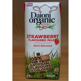 Sữa tươi hữu cơ Daioni vị dâu 200ml
