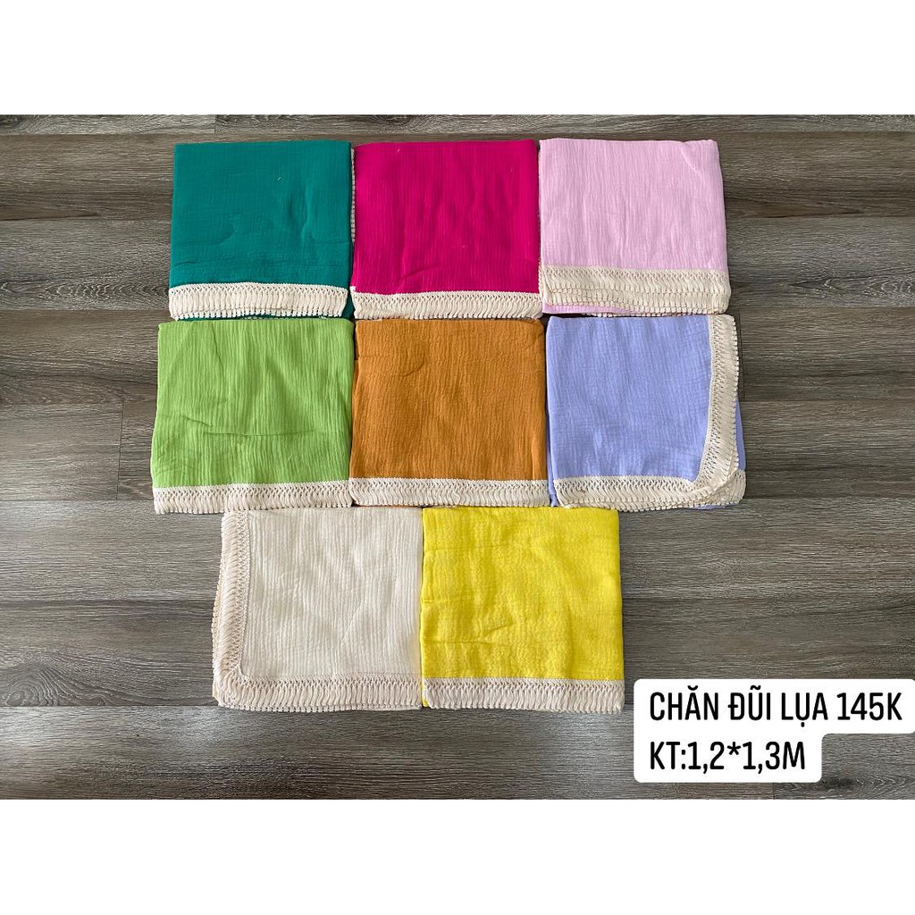 Chăn đũi lụa đắp bốn mùa cho bé viền dây loại đẹp 145k