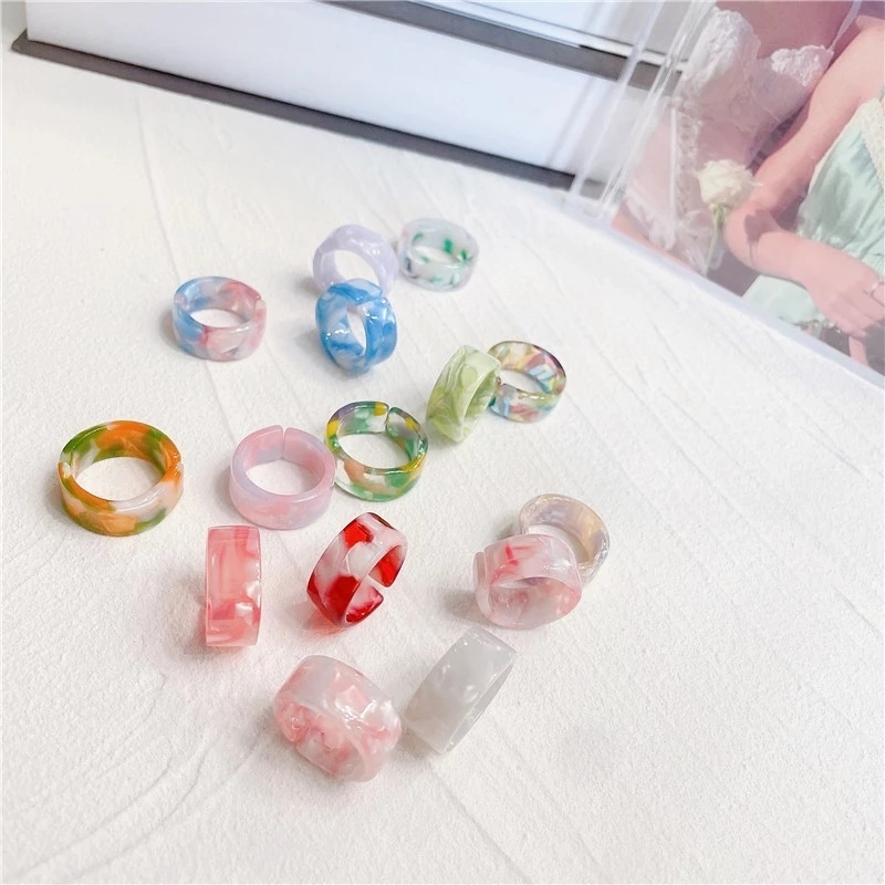 Set 4/5 Nhẫn Đeo Khớp Ngón Tay Màu Sắc Ngọt Ngào