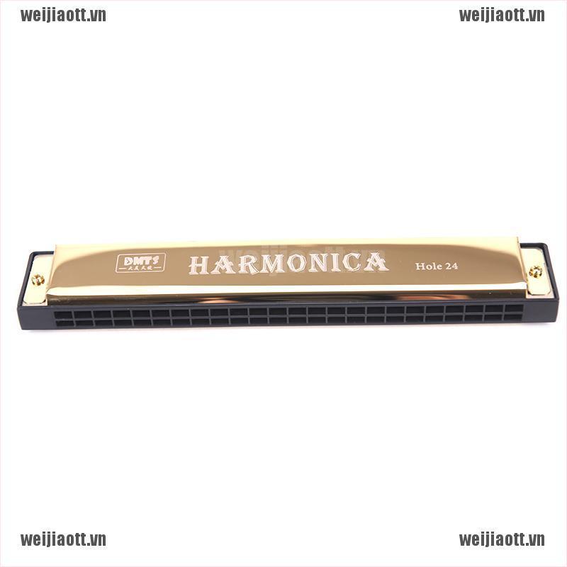 Kèn Harmonica 24 Lỗ Màu Xanh Dương