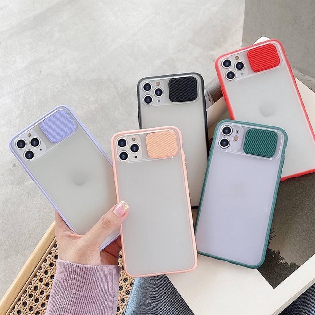 Ốp điện thoại nắp trượt bảo vệ camera iPhone X/XS/XS MAX/11/11 PRO MAX/12/12 PRO MAX