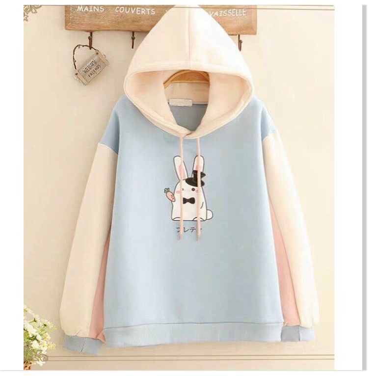 Áo khoác hoodies form rộng có mũ con thỏ cực đẹp , hot 2021 KME FASHION