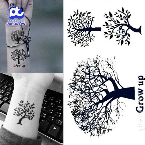 Hình Xăm Dán Tattoo Cây Lớn