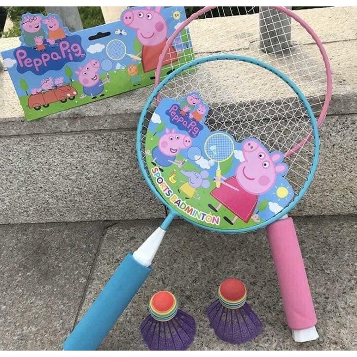 Bộ vợt cầu lông cho bé (1 đôi vợt + 2 quả cầu) giúp bé phát triển thể chất toàn diện tránh xa điện thoại