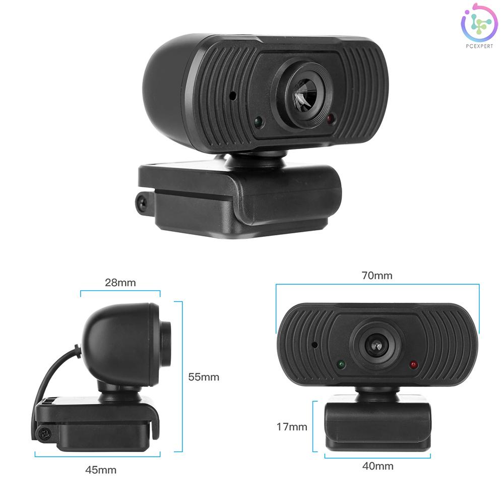 USB Webcam High Definition 1080P Web Camera Built-in Microphone with Clip-on Base USB2.0 Web Cam for Laptop Computer PC Plug and Play