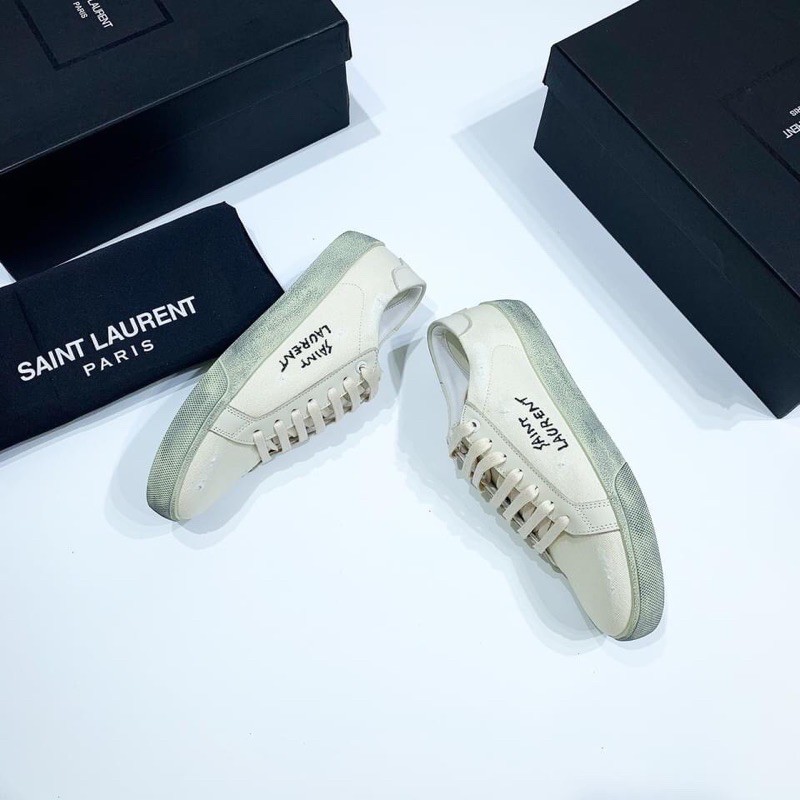 [Mã FAGREEN245 giảm tới 30K đơn 99K] giày thể thao trắng saint laurent (cao cấp) | BigBuy360 - bigbuy360.vn