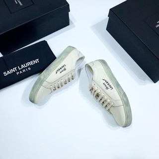 giày thể thao trắng saint laurent (cao cấp)