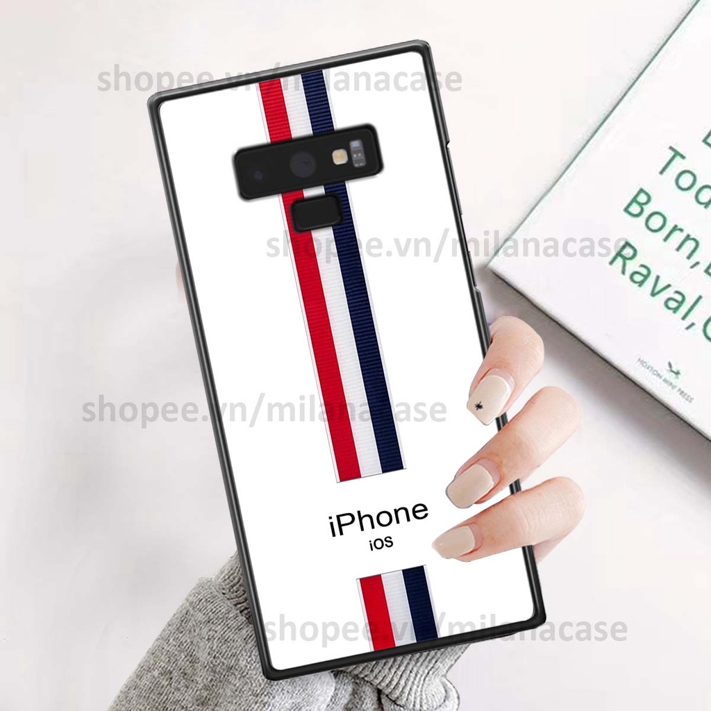 Ốp Samsung Note 9 in giả da phong cách thể thao, cá tính, thời trang