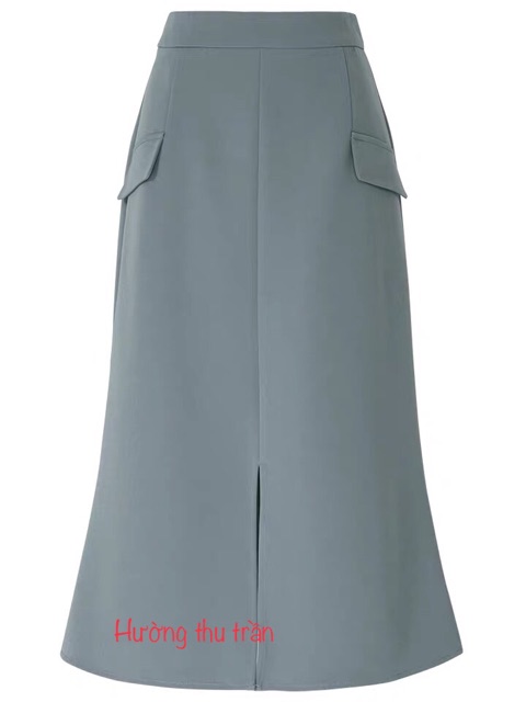 Chân váy công sở xẻ trước túi giả thời trang sành điệu | BigBuy360 - bigbuy360.vn