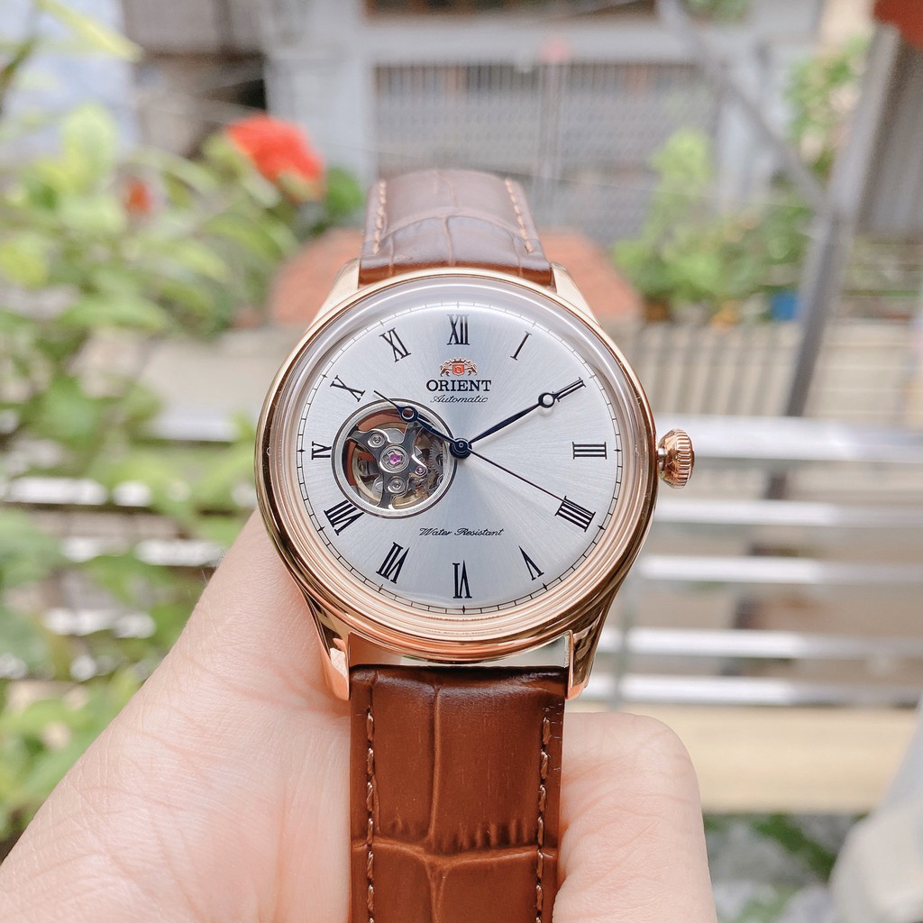 Đồng hồ Nam chính hãng Orient Automatic Caballero FAG00001S0 Mặt trắng,Hở tim-Máy cơ tự động-Dây da cao cấp-Size 43mm