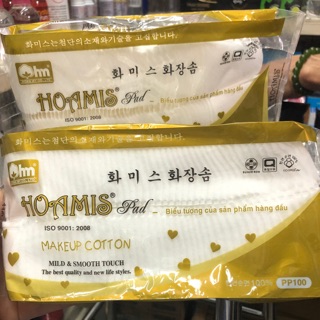Bông tẩy trang Hoamis 100 miếng