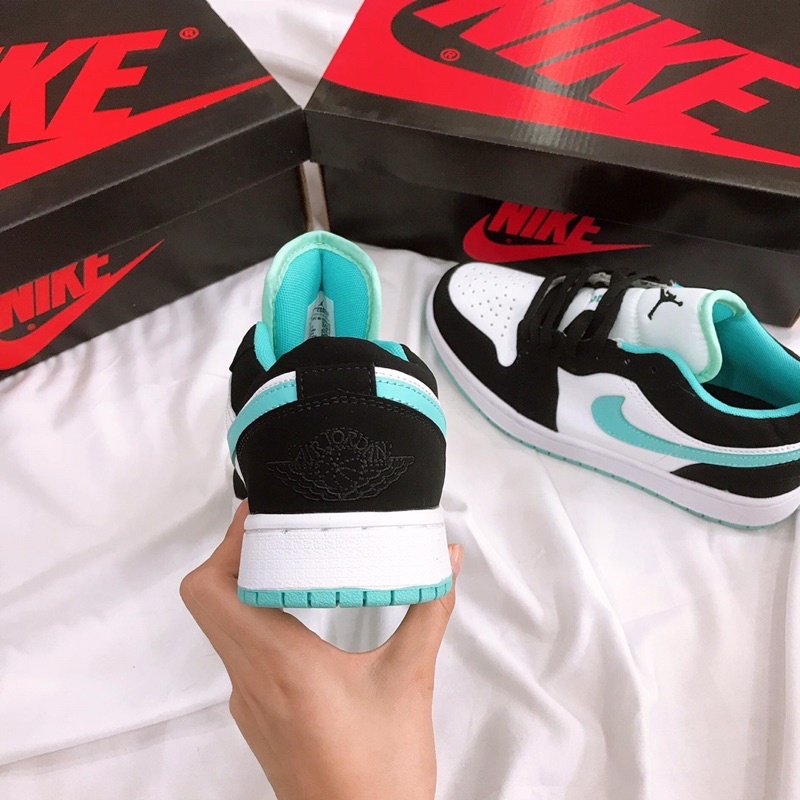 Giày 𝐉𝐨𝐫𝐝𝐚𝐧 xanh ngọc nam nữ, Giày 𝐉𝐨𝐫𝐝𝐚𝐧 1 cổ thấp xanh ngọc Sneaker JD1 xanh bản đẹp full box bill