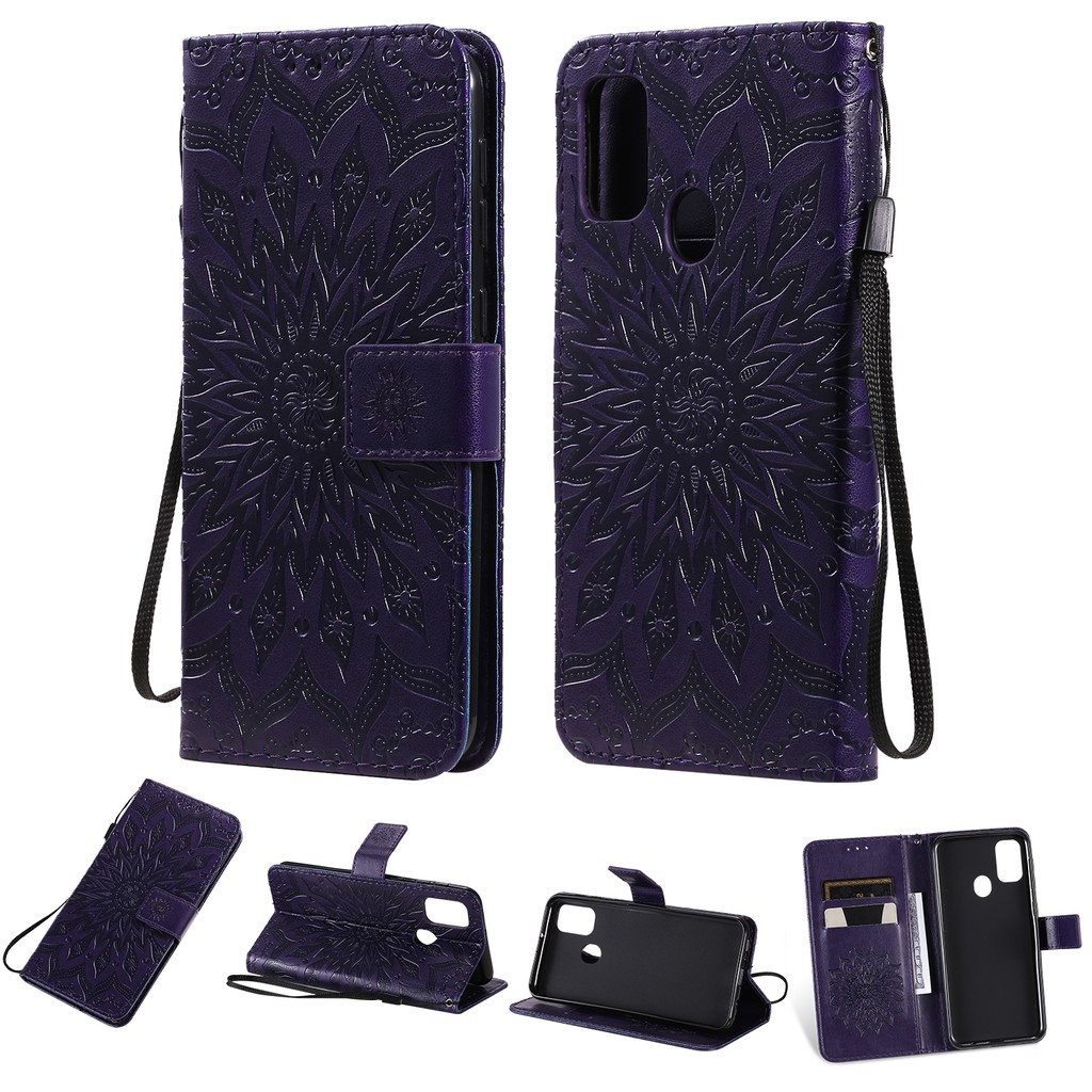Casing Samsung Galaxy M30S / M21 sun flower embossed leather shell phone case | BigBuy360 - bigbuy360.vn