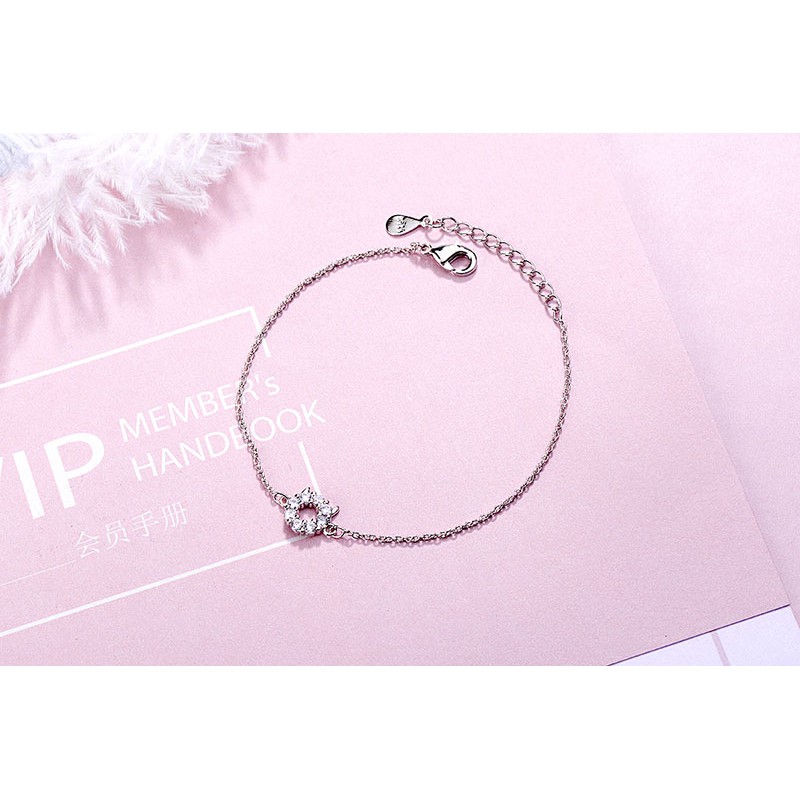 Vòng Tay Lắc Tay Bạc Nữ S925 Italy Hình Sừng Mèo Hạt Kiểu Hàn Quốc Thanh Tao L18 - Bộ Trang Sức Nữ Trang Lắc Đeo Tay