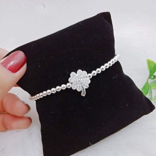Cặp đôi lắc tay bạc bốn lá cho mẹ và bé