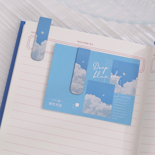 2 Kẹp đánh dấu trang WINZIGE dạng nam châm phong cách retro cá tính