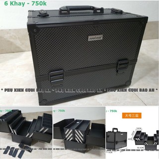 Cốp Makeup 6 khay, 4 khay
