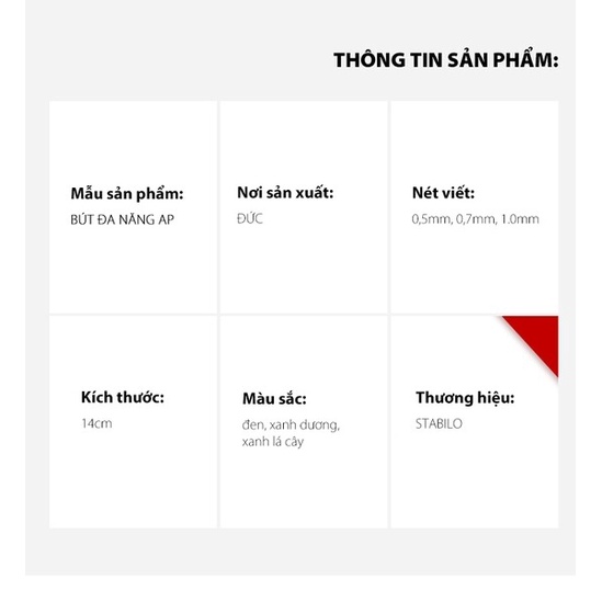 Bút kỹ thuật STABILO Write-4-all 1.0mm AP146M