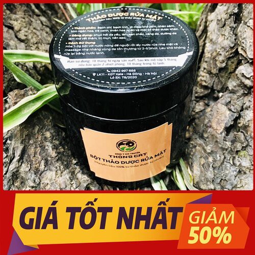 Bột rửa mặt thảo dược Thông Cát làm đẹp da, giảm mụn, dưỡng da trắng sáng, loại bỏ tế bào chết và tái tạo da hiệu quả