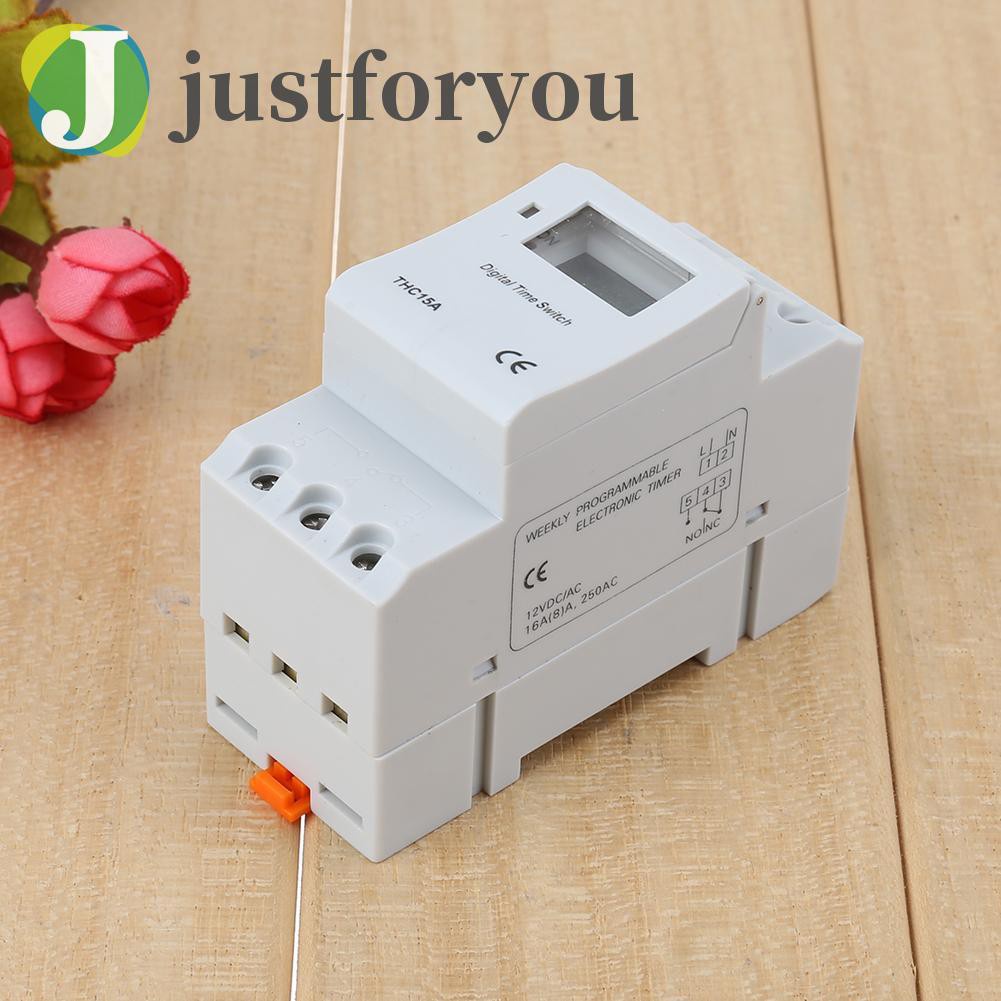 Justforyou2 Electronic Switch Weekly Programmable Digital Switch Relay Timer Controller