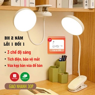 Đèn Học Kẹp Bàn Đèn Học Tích Điện Siêu Sáng Bảo Vệ Mắt DEN.DAIKI