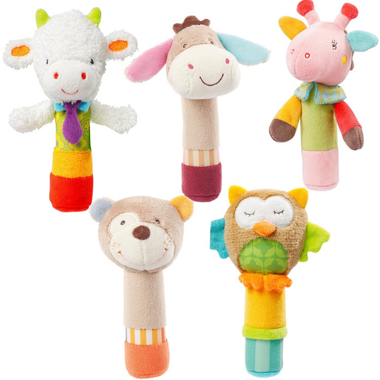 Đồ Chơi Nhồi Bông Hình Hoạt Hình Dành Cho Bé 0-6 Tuổi