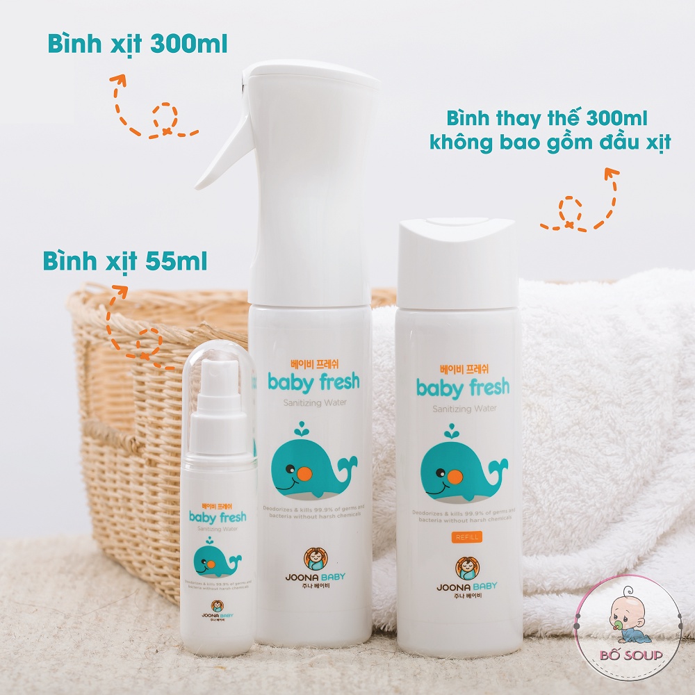 Xịt diệt khuẩn, khử mùi cho đồ chơi, bình sữa, núm ti giả Baby Fresh an toàn cho bé