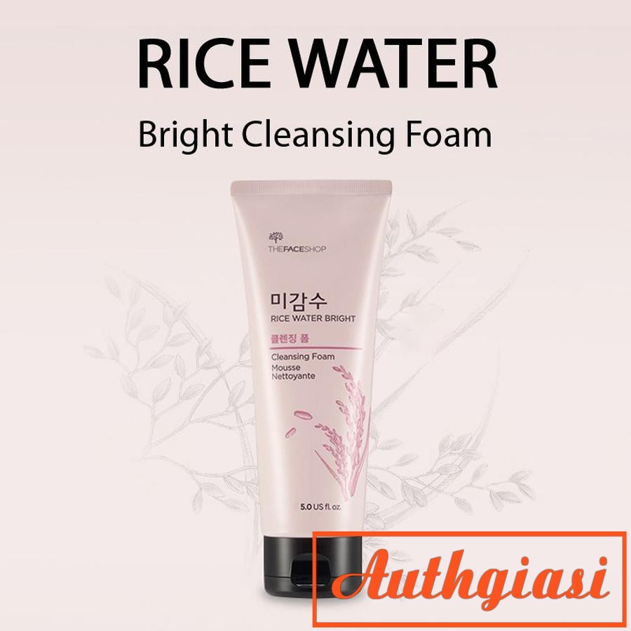 Sữa rửa mặt gạo The Face Shop Rice Water Bright Rice Bran Cleansing Foam TFS | BigBuy360 - bigbuy360.vn