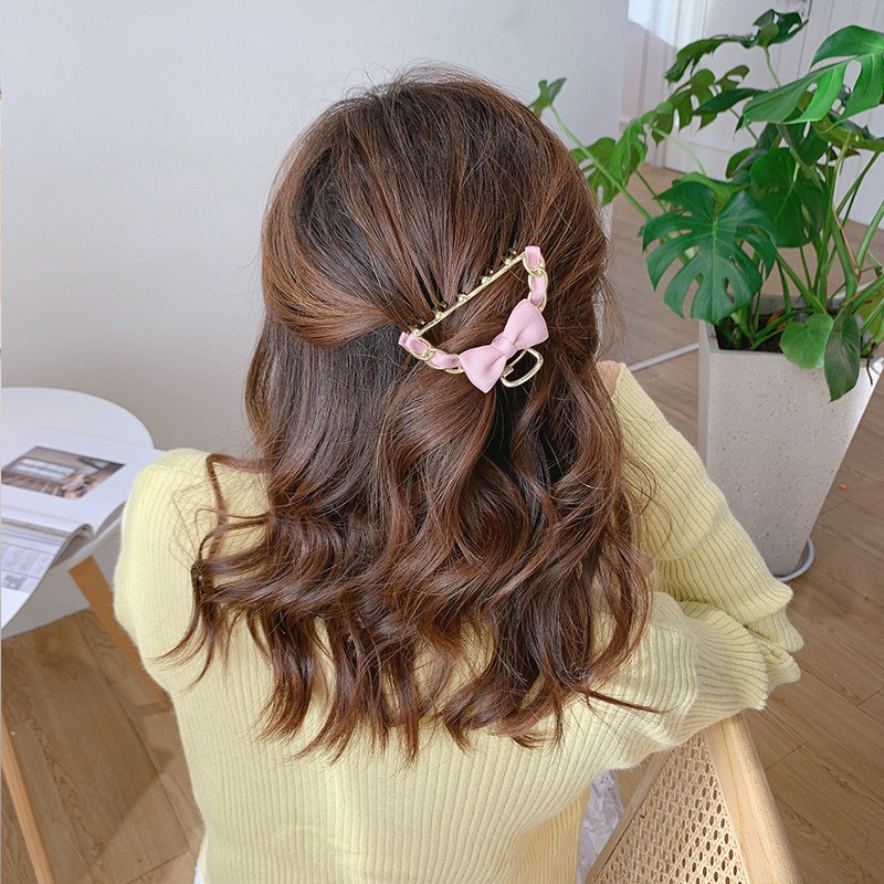 Kẹp Tóc Hình Nơ Lớn Phong Cách Hàn Quốc Mới Cho Nữ