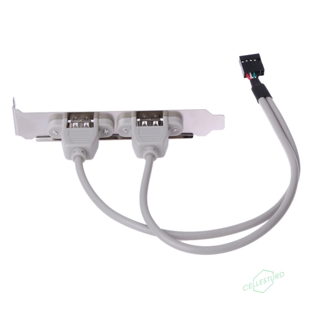 CS 2 Port Rear Panel Bracket Motherboard Cable USB 2.0 Connector Cable Adapter | BigBuy360 - bigbuy360.vn