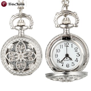 Đồng hồ quả quýt làm từ hợp kim khắc họa tiết hoa phong cách vintage Âu Mỹ