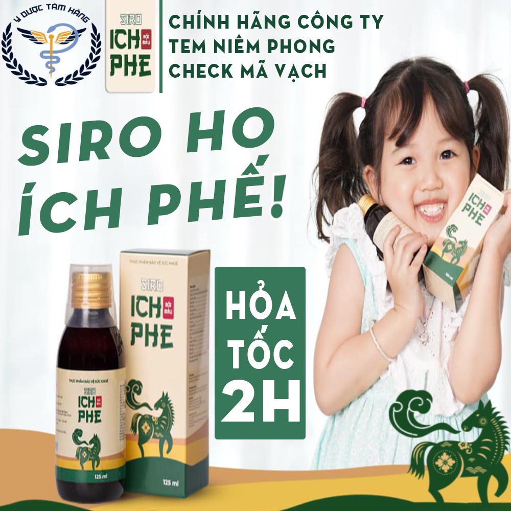 Siro ho Ích Phế giúp thanh phế, giảm ho, bổ phổi, hết ho gió, ho khan