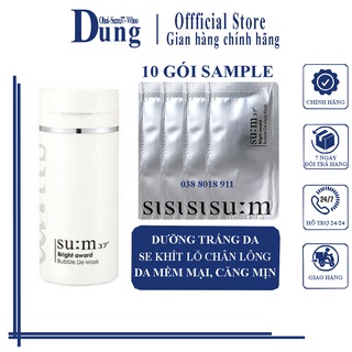 Combo 10 mặt nạ sủi bọt thải độc da su:m37 bright award bubble-de mask white