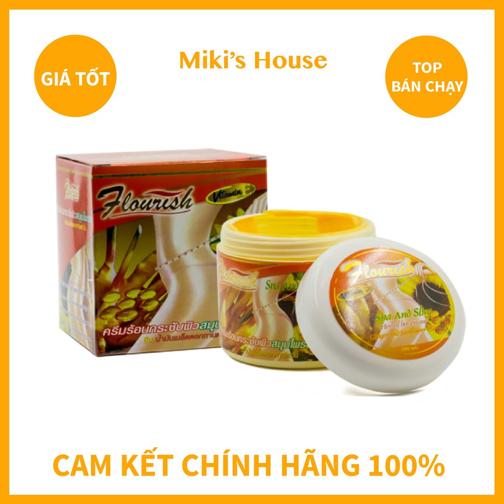 KEM MASSAGE TAN MỠ BỤNG GỪNG ỚT FLOURISH THÁI LAN 500ML