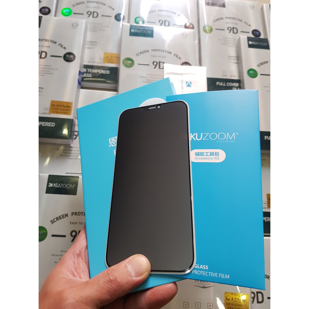 Kính cường lực 2In1 vừa chống NHÌN TRỘM chống VÂN TAY chính hãng KUZOOM