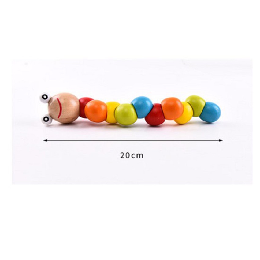 [Mã LIFETOYS1 giảm 30K đơn 99K] Combo 4 món đồ chơi - luồn hạt - con sâu gỗ - đàn gỗ 8 thanh - tháp 7 màu